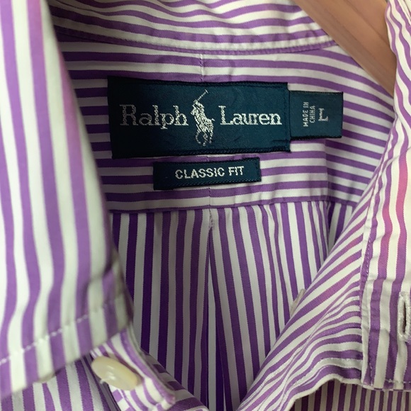 Ralph Lauren Men’s Classic Fit Striped Button Down - Picture 3 of 4